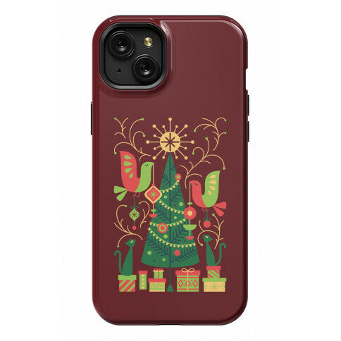 Vintage Christmas Tree Decorating Phone Case